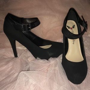 Penny Loves Kenny Black Mary Jane Heel Sz 9.5